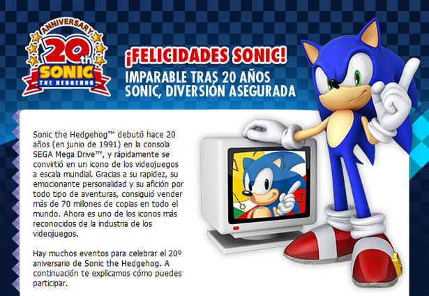nintendo le felicita el cumpleanos a sonic