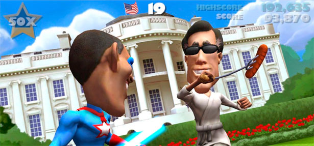 Obama y Romney se dan de hostias en VOTE!!!