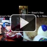Cepillando al gato a distancia gracias a Kinect