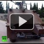 Rebeldes sirios montan un tanque casero que se dispara usando un pad