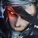 Raiden <em>lo parte</em> en la portada americana de Metal Gear Rising