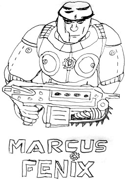 Dibujo Marcus Fenix