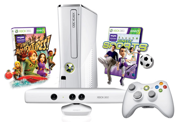 Nuevo pack de Xbox 360 en blanco inmaculado Nuevo pack de Xbox 360 en blanco inmaculado