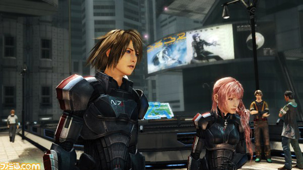 Así se ven los trajes de Mass Effect en Final Fantasy XIII-2