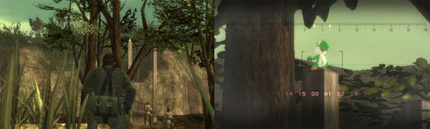 Yoshi sale en Metal Gear Solid 3D Yoshi sale en Metal Gear Solid 3D