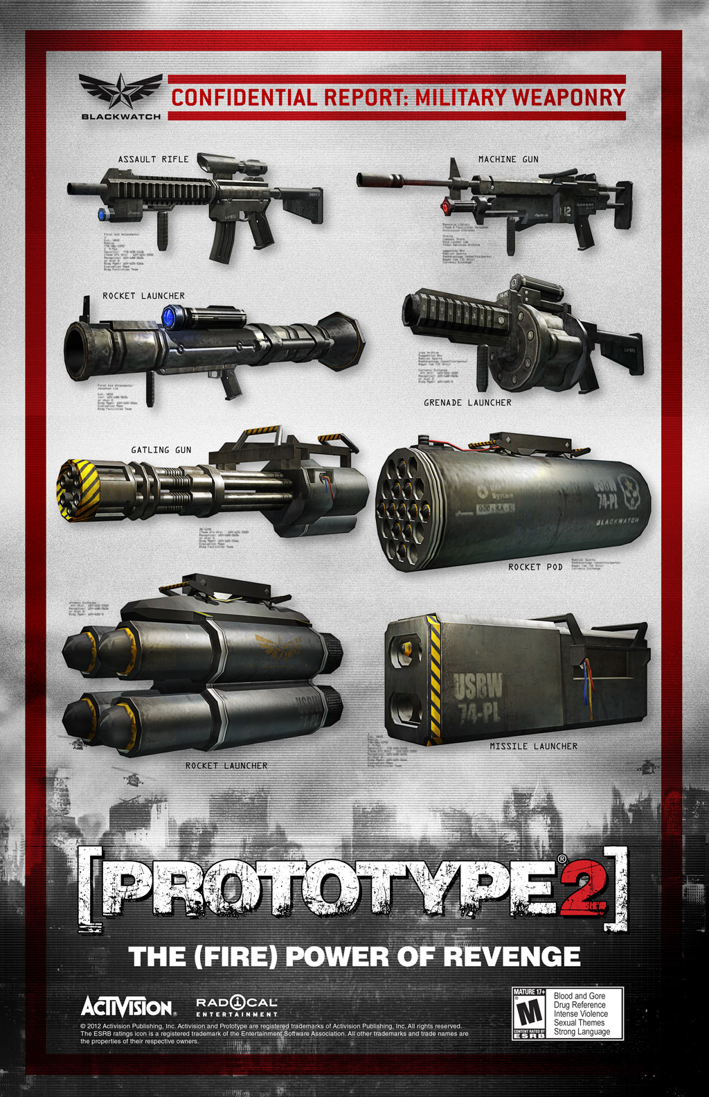 Las armas de Prototype 2 Las armas de Prototype 2