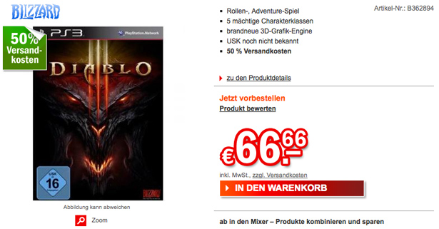 Rumor: Diablo III en PS3 según una tienda alemana Rumor: Diablo III en PS3 según una tienda alemana
