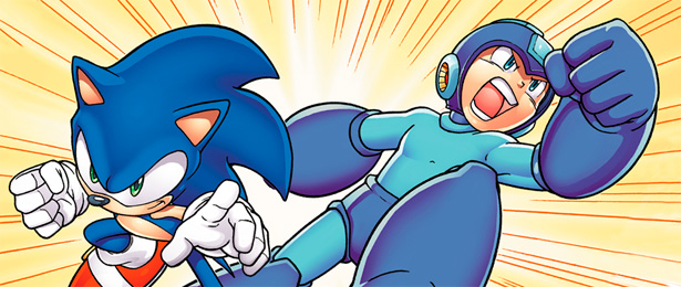 Sonic une fuerzas con Mega Man y Hello Kitty