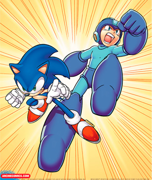 Sonic une fuerzas con Mega Man y Hello Kitty