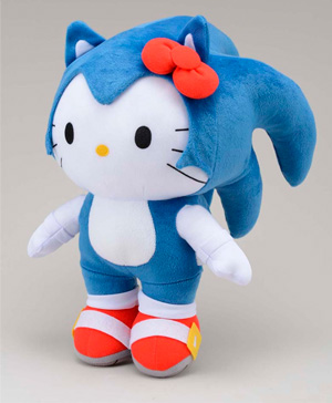 Sonic une fuerzas con Mega Man y Hello Kitty