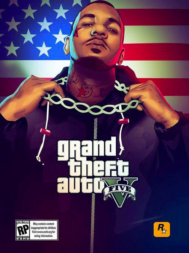 El rapero The Game sale en el último artwork de GTA V El rapero The Game sale en el último artwork de GTA V