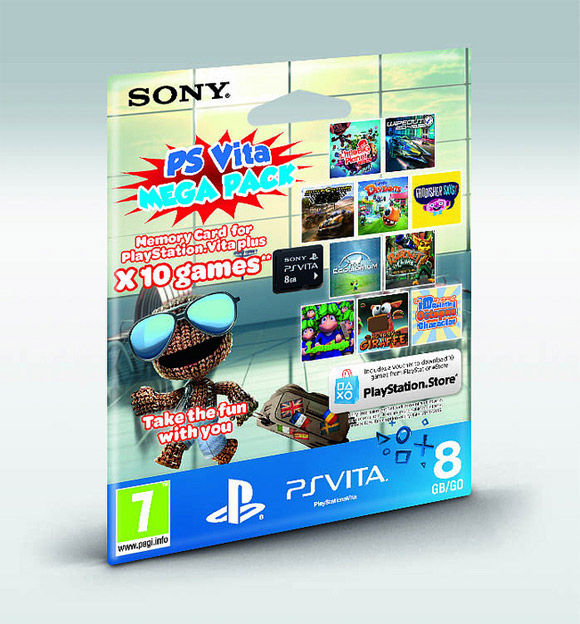 PS Vita Mega Pack: 10 juegos y tarjeta de 8GB por 40 euros