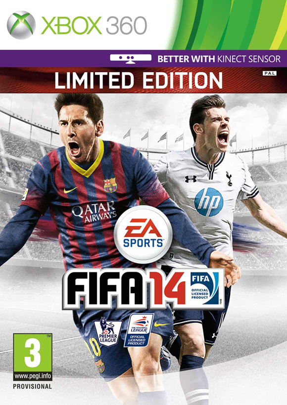 Gareth Bale acompaña a Messi en la portada británica de FIFA 14