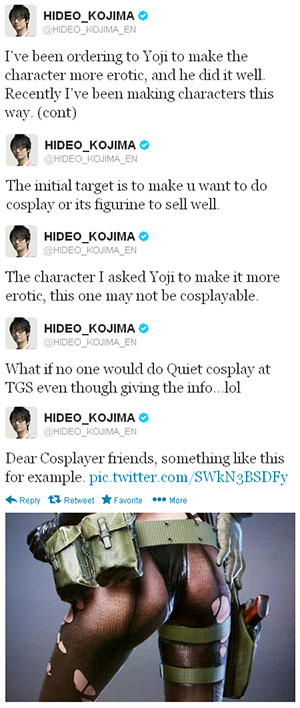 Kojima quiere que Metal Gear Solid V sea más erótico para los cosplayers
