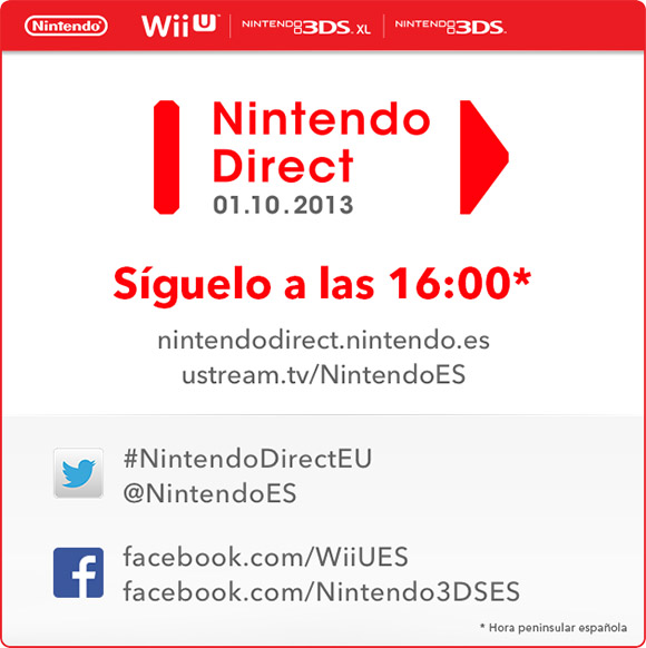 Mañana, 1 de octubre, nuevo Nintendo Direct
