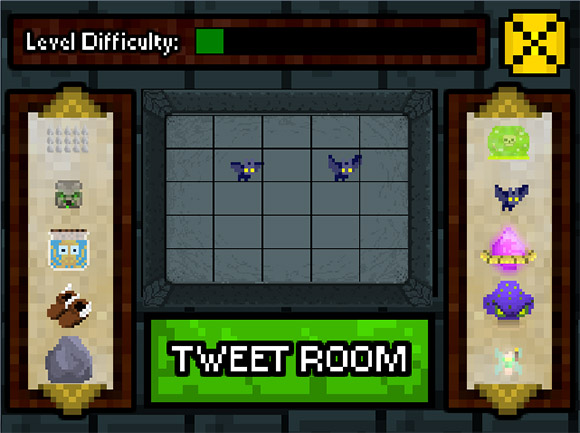En #Dungeon, podemos crear los niveles a base de tweets