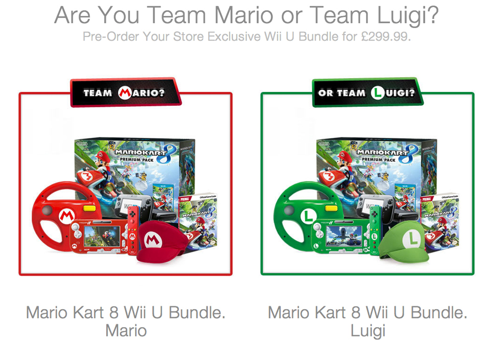 Habrá packs de Wii U con Mario Kart 8