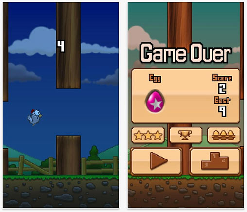 Tappy Chicken es el clon de Flappy Bird de Epic Games