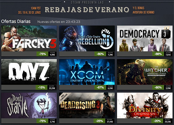 Rebajas de Verano de Steam: Día 1