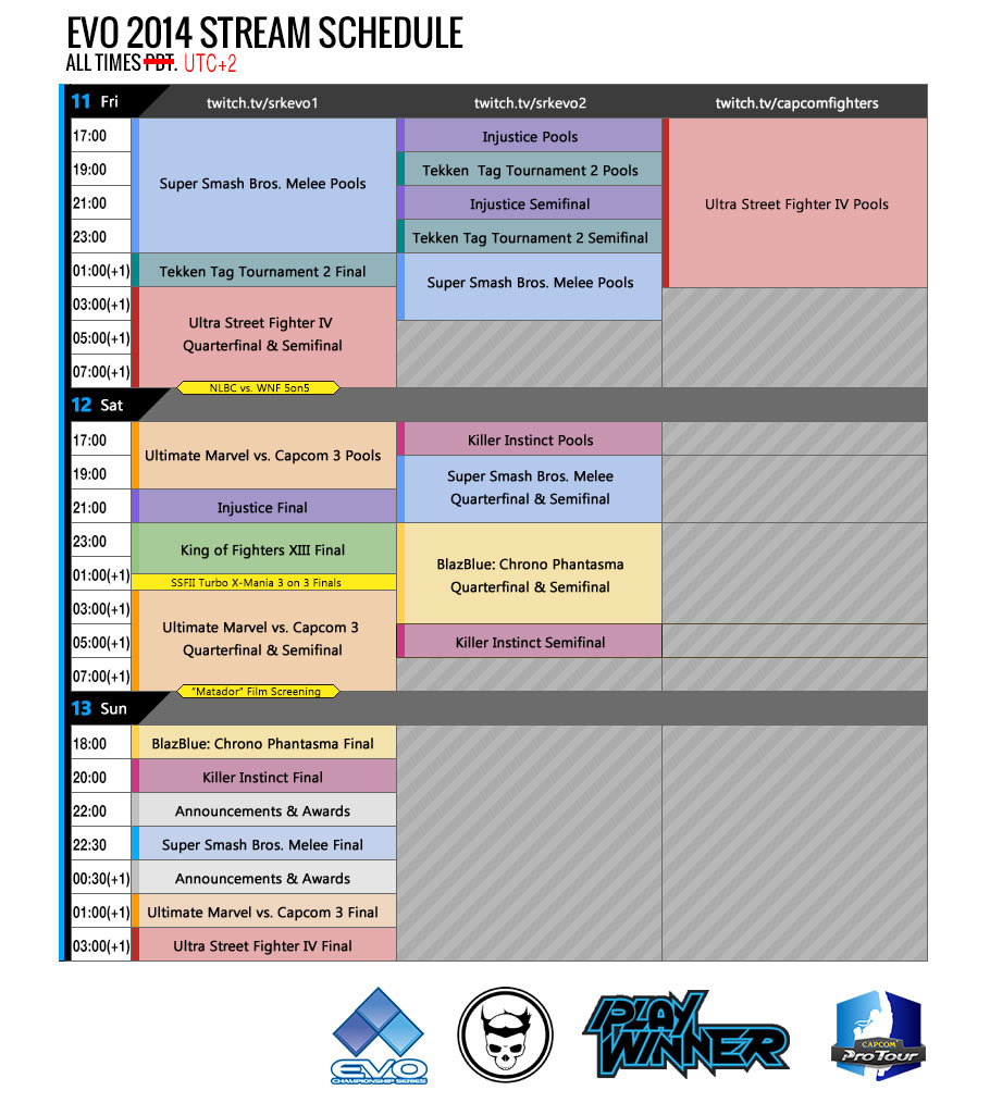 EVO 2014: Estos son los horarios