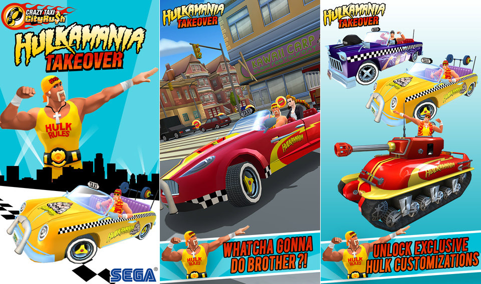 SEGA lanza un Crazy Taxi protagonizado por Hulk Hogan y tú no puedes evitarlo SEGA lanza un Crazy Taxi protagonizado por Hulk Hogan y tú no puedes evitarlo