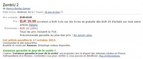 Amazon Francia sugiere la existencia de ZombiU 2 Amazon Francia sugiere la existencia de ZombiU 2