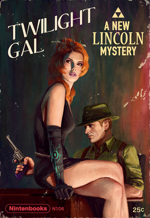 Ástor Alexander dibuja portadas pulp de videojuegos