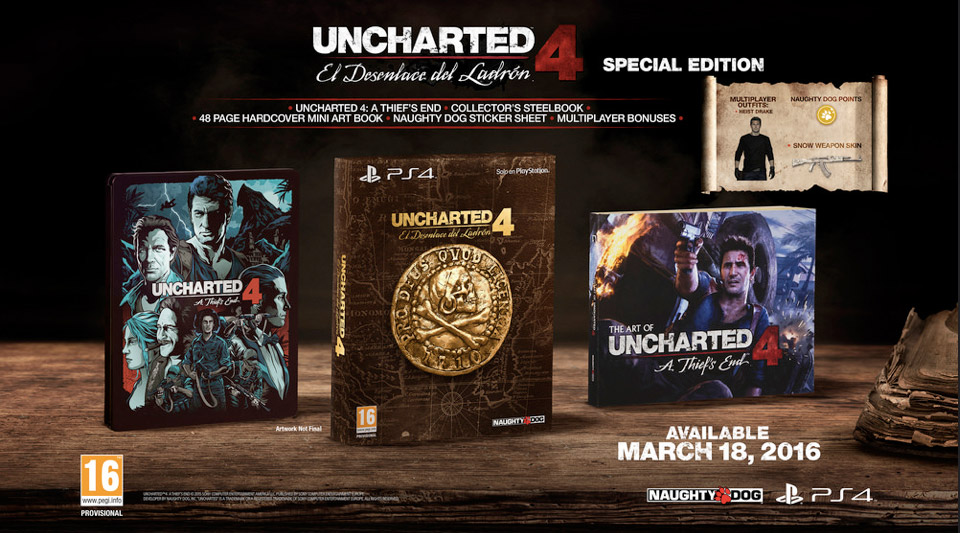Uncharted 4 saldrá el 18 de marzo