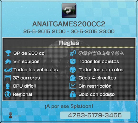 Torneo Nacional de Mario Kart 8 a 200cc: Segunda semana