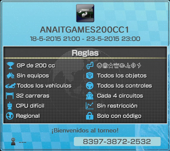 ¡Participa con Anait en el Torneo Nacional de Mario Kart 8 a 200cc!