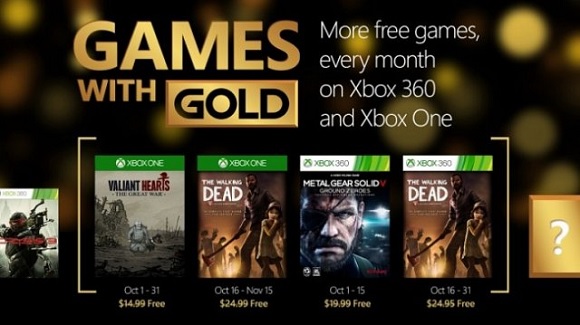 Microsoft anuncia los Juegos con Gold de octubre