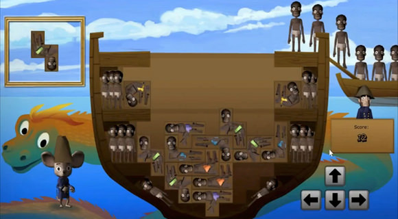 Slave Trade y el Tetris «educativo» de apilar esclavos en un barco negrero