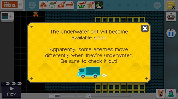 Super Mario Maker modifica los tiempos de desbloqueo de elementos con una actualización