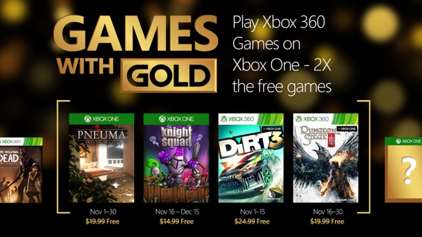 Anunciados los Juegos con Gold de noviembre