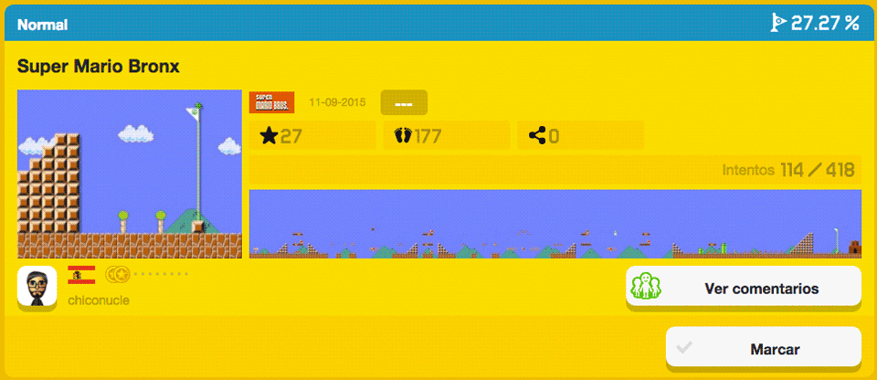 Nintendo lanza el buscador web de niveles de Super Mario Maker