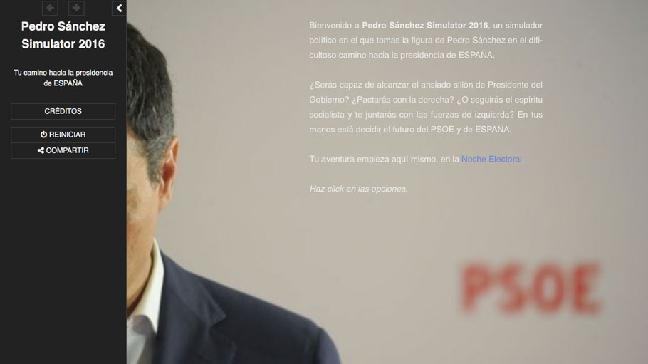 Renovación democrática y compi yoguis: Pedro Sánchez Simulator 2016