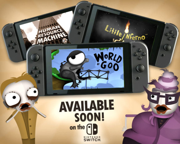 World of Goo, Little Inferno y Human Resource Machine acompañarán a Switch en su lanzamiento