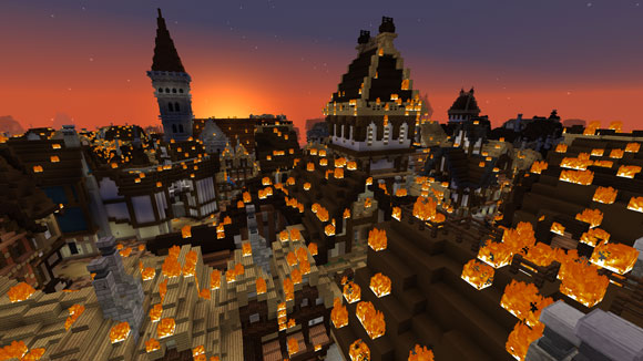 El Museo de Londres recrea el Gran Incendio de 1666 en Minecraft