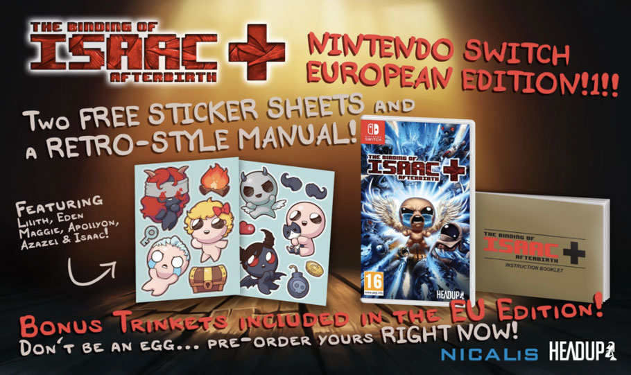 The Binding of Isaac: Afterbirth+ llega a Switch el 7 de septiembre