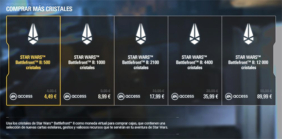 EA desactiva temporalmente los micropagos de Star Wars Battlefront II