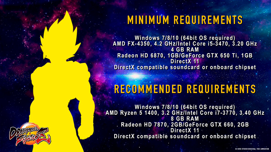 Dragon Ball FighterZ presenta a Vegeta Blue y anuncia sus requisitos técnicos
