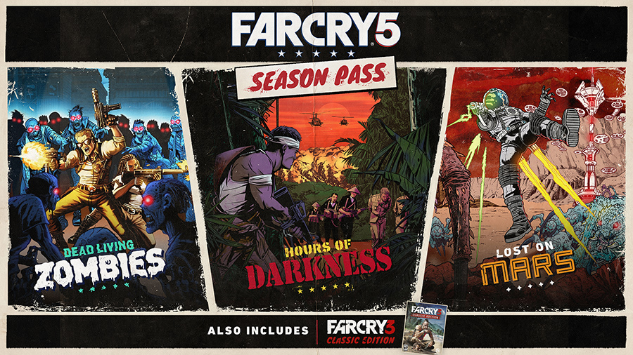 Far Cry 5 presenta su temporada de DLC: zombis, Vietnam, arañas gigantes de Marte y Far Cry 3 Far Cry 5 presenta su temporada de DLC: zombis, Vietnam, arañas gigantes de Marte y Far Cry 3