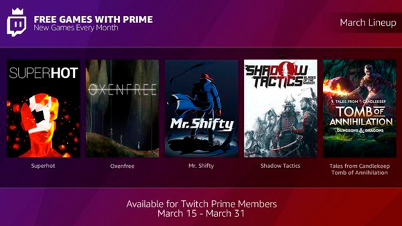 Twitch regalará juegos indie cada mes a los suscriptores de Prime 