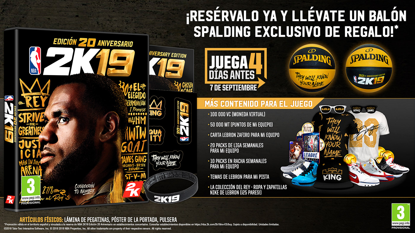NBA2K19 celebra los 20 años de la serie con LeBron James