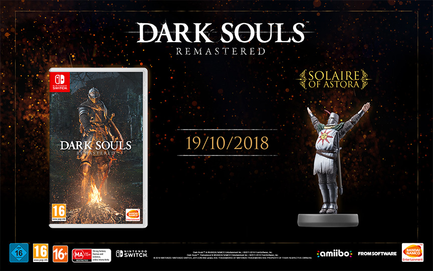 La versión para Switch de Dark Souls Remastered saldrá el 19 de octubre La versión para Switch de Dark Souls Remastered saldrá el 19 de octubre