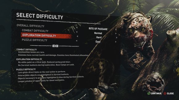Shadow of the Tomb Raider permite personalizar al detalles las opciones de dificultad y accesibilidad