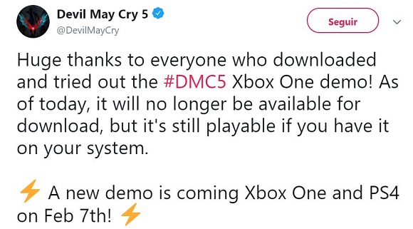 Devil May Cry 5 tendrá una nueva demo para PS4 y Xbox One el 7 de febrero