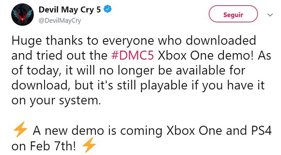 Devil May Cry 5 tendrá una nueva demo para PS4 y Xbox One el 7 de febrero